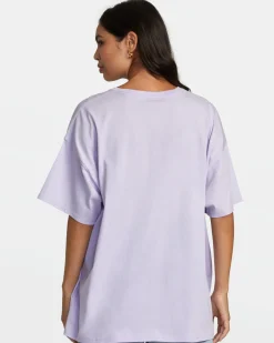 RVCA SOCIAL BUTTER FLY TEE Pastel Lilac Hot