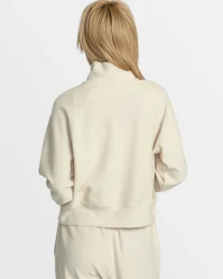 RVCA SOFIE WAFFLE MOCK NECK Latte Hot