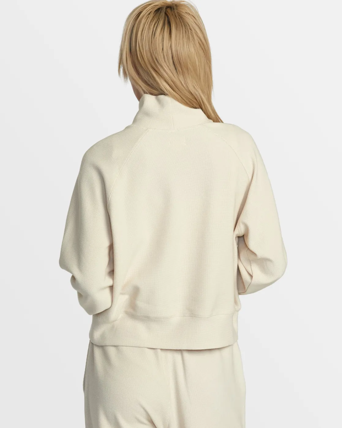 RVCA SOFIE WAFFLE MOCK NECK Latte Hot