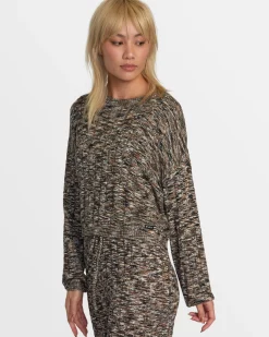 RVCA SOFT CABLE SWEATER Ermine Hot