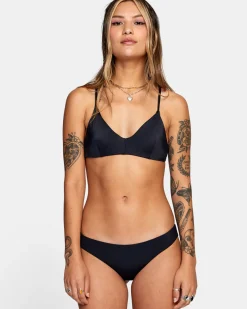 RVCA SOLID CROSSBACK BIKINI TOP Black Discount