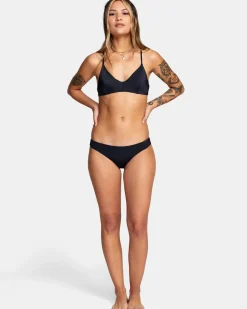 RVCA SOLID CROSSBACK BIKINI TOP Black Discount