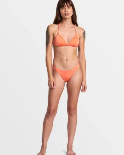 RVCA SOLID SHIMMER MEDIUM BIKINI BOTTOMS Fusion Coral Sale