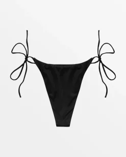 RVCA SOLID SKIMPY TIE SIDE BIKINI BOTTOMS Black