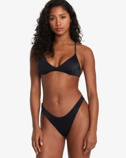 RVCA SOLID TRIANGLE CROSSBACK BIKINI TOP Black Online