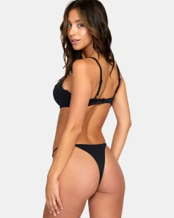 RVCA SOLID ULTRA SKIMPY BIKINI BOTTOMS Black Outlet