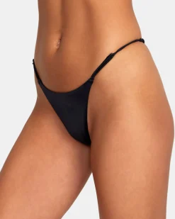 RVCA SOLID ULTRA SKIMPY BIKINI BOTTOMS Black Outlet