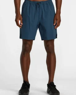 RVCA SPECTRUM TECH SHORT UTILITY SHORTS Petrol Blue New