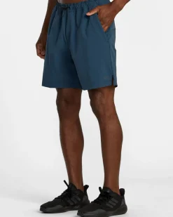 RVCA SPECTRUM TECH SHORT UTILITY SHORTS Petrol Blue New