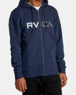 RVCA SPLIT PATH ZIP HOODIE Moody Blue Sale