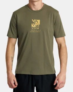 RVCA SPLITTER STACKS TEE Olive Hot