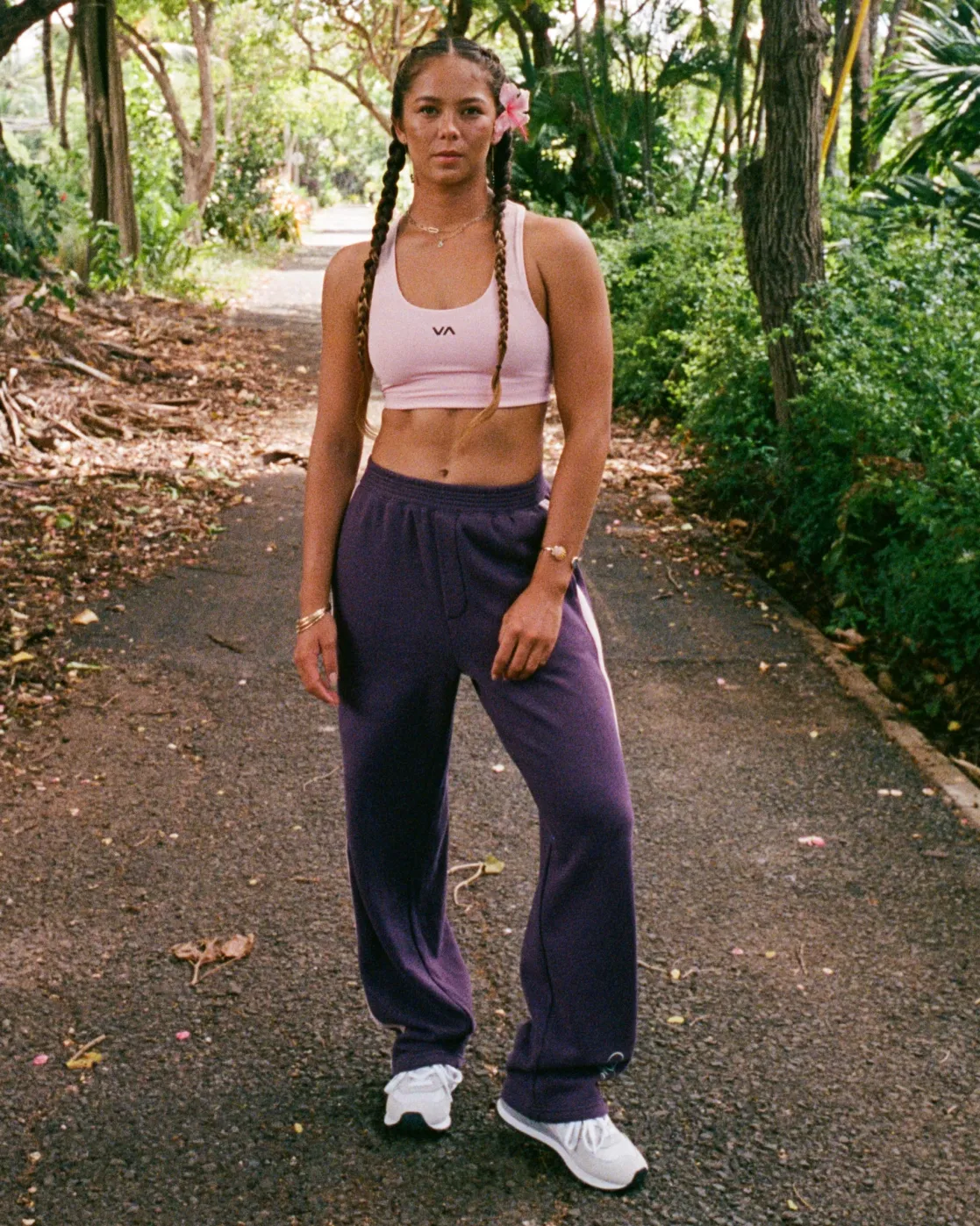 RVCA SPORT FLEECE PANT Plum Ash New