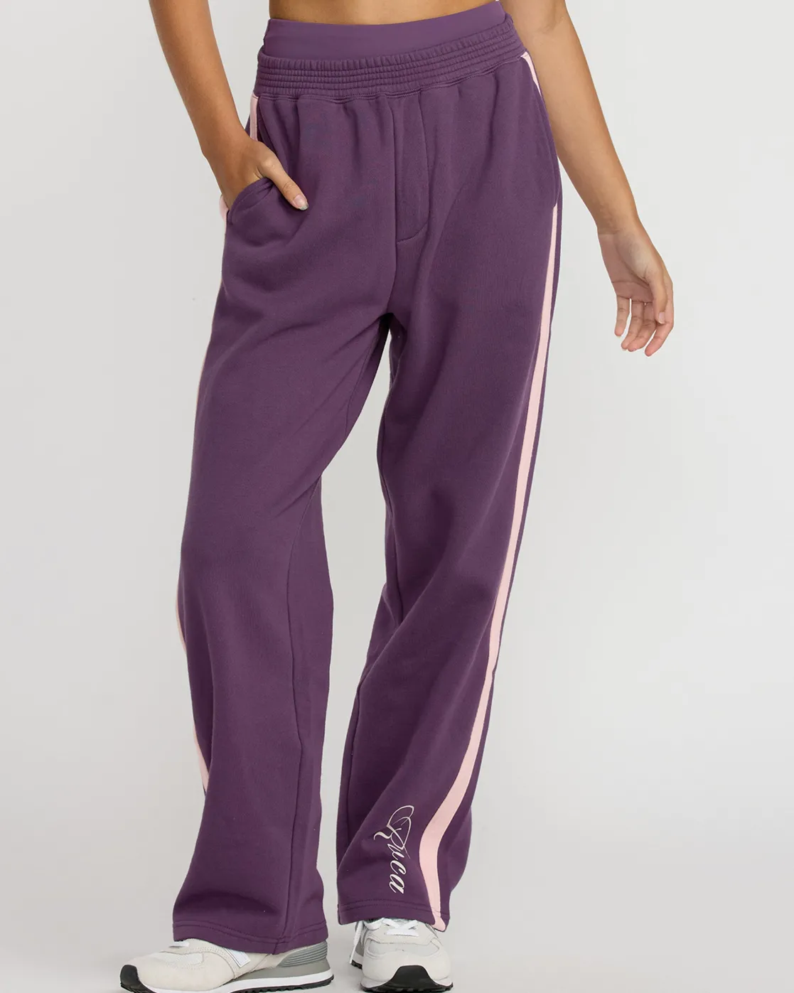 RVCA SPORT FLEECE PANT Plum Ash New