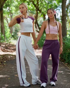 RVCA SPORT FLEECE PANT Plum Ash New