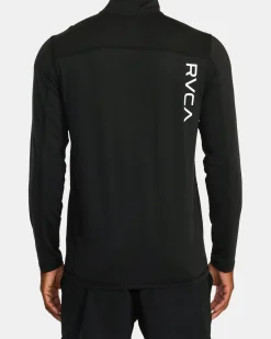 RVCA SPORT VENT HALF-ZIP PULLOVER Black Clearance