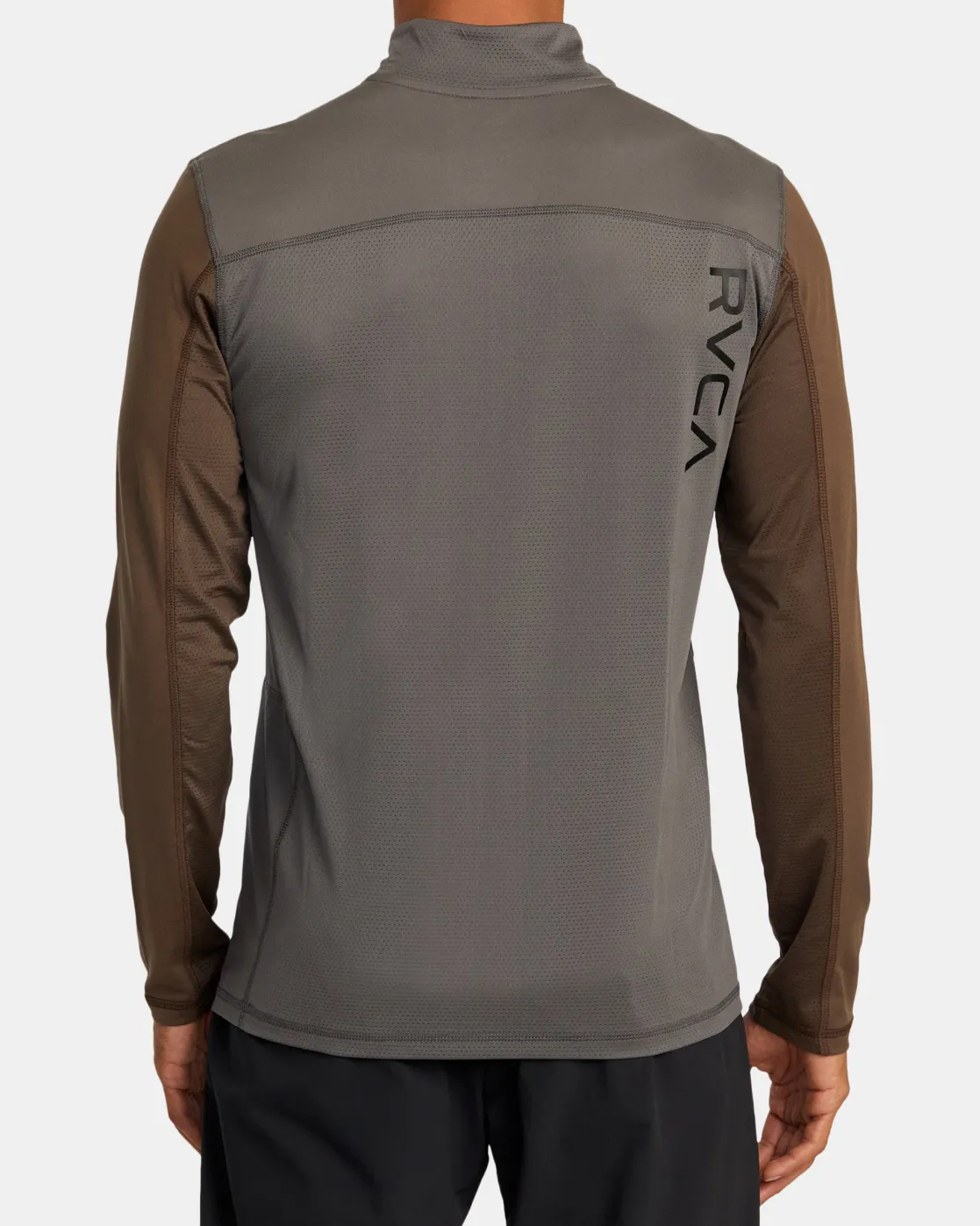 RVCA SPORT VENT HALF-ZIP PULLOVER Graphite Hot