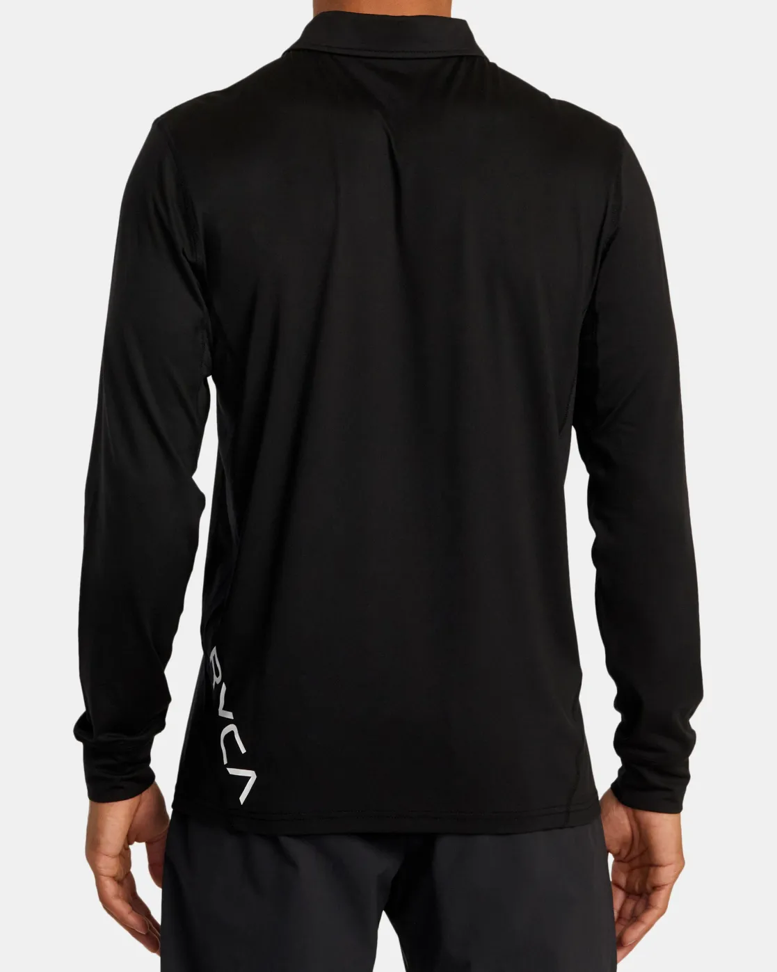 RVCA SPORT VENT LONG SLEEVE POLO TEE Black Hot