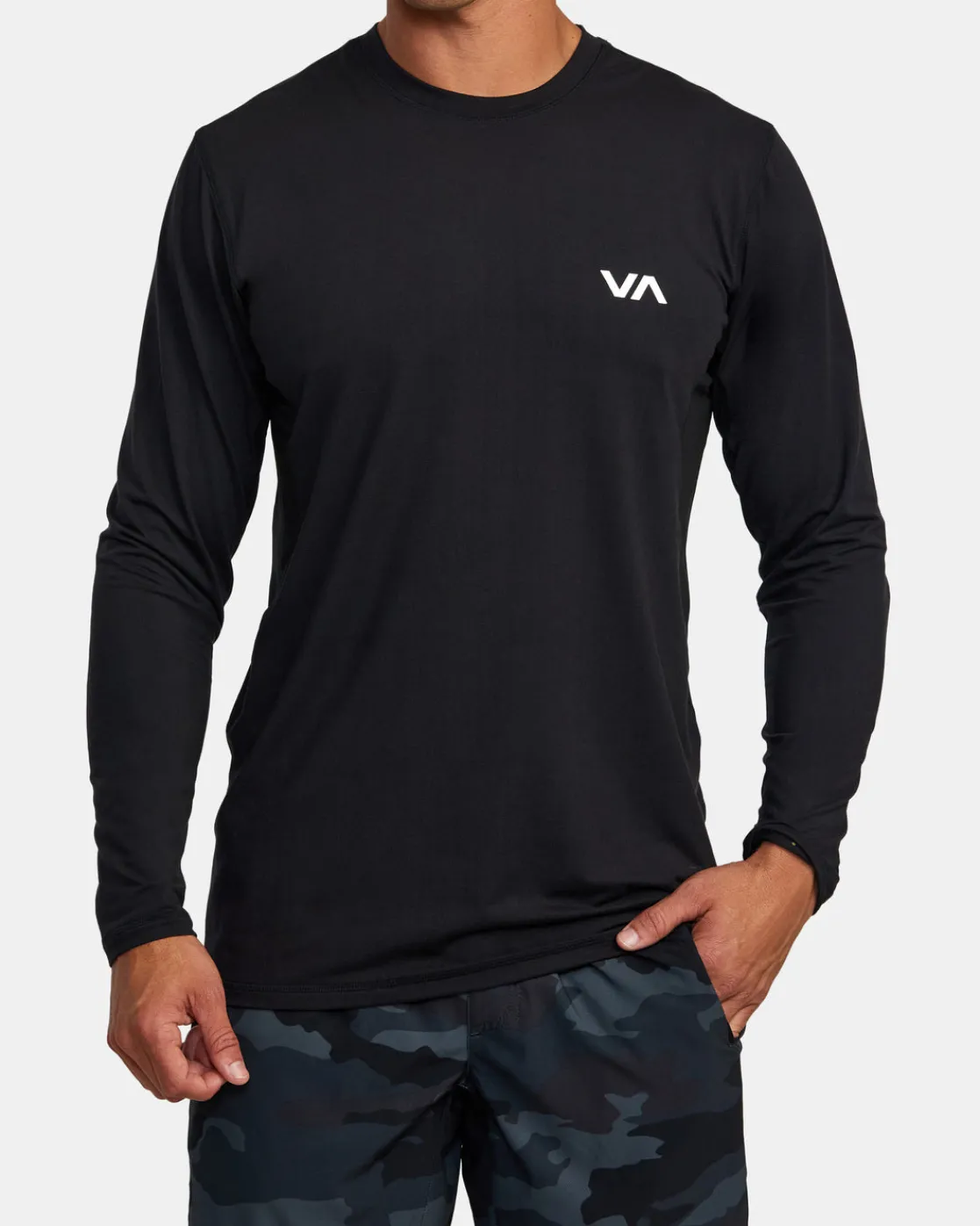 RVCA SPORT VENT LONG SLEEVE TEE Black Discount