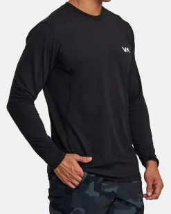 RVCA SPORT VENT LONG SLEEVE TEE Black Discount