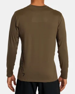 RVCA SPORT VENT LONG SLEEVE TEE Mocha