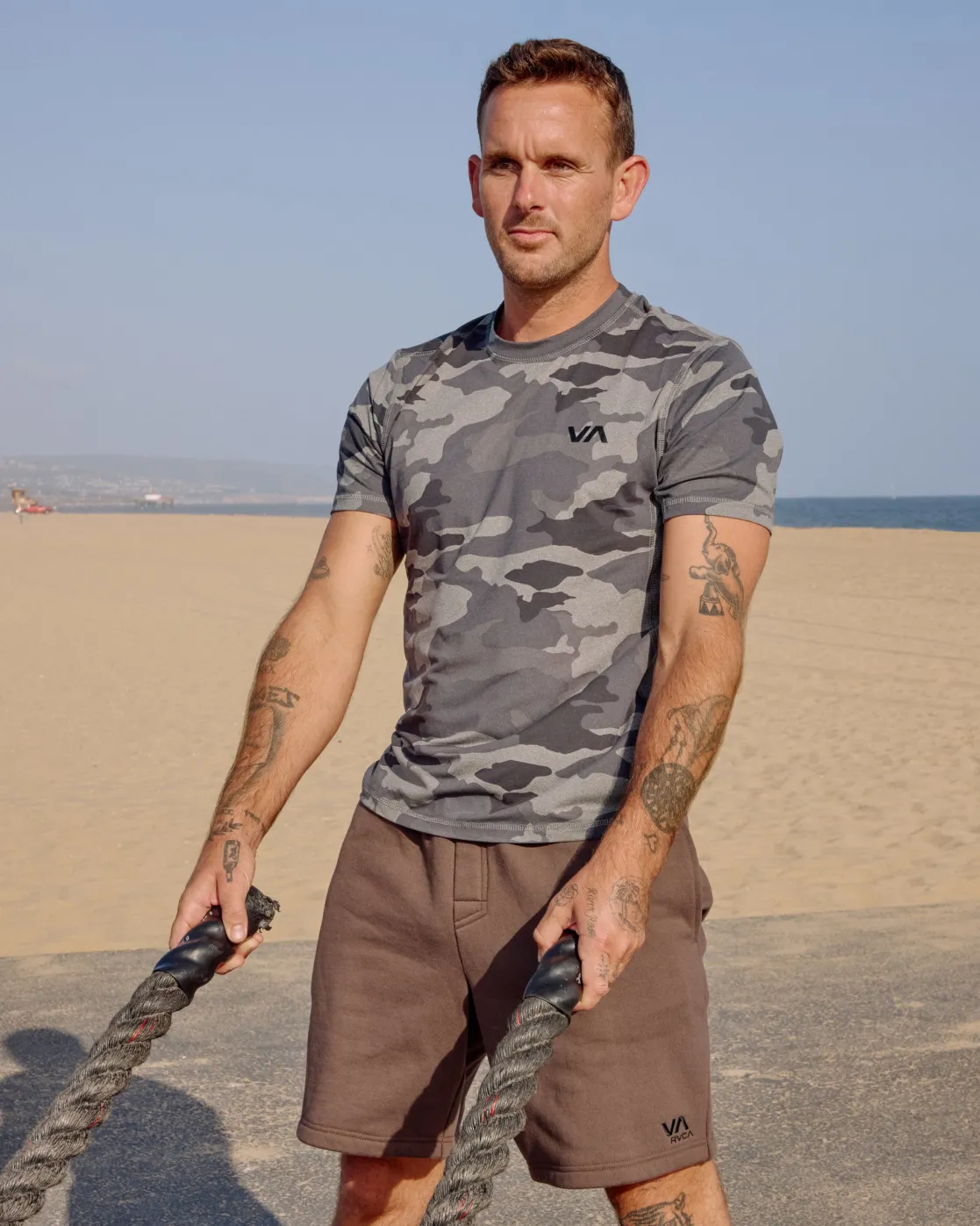 RVCA SPORT VENT PERFORMANCE TEE Camo New