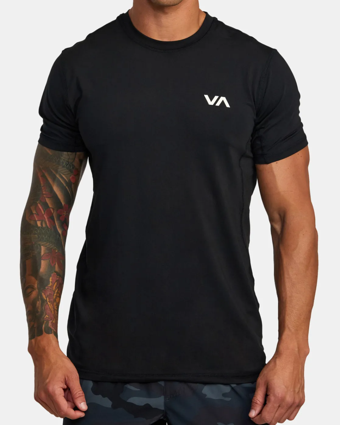 RVCA SPORT VENT PERFORMANCE TEE Black Hot
