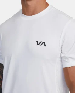 RVCA SPORT VENT PERFORMANCE TEE White Sale