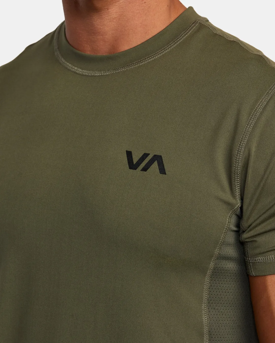 RVCA SPORT VENT PERFORMANCE TEE Olive Discount