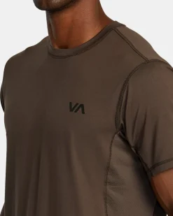 RVCA SPORT VENT PERFORMANCE TEE Chocolate Clearance