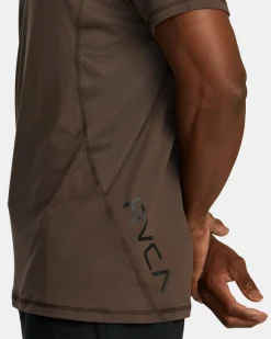 RVCA SPORT VENT PERFORMANCE TEE Chocolate Clearance