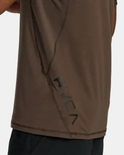 RVCA SPORT VENT PERFORMANCE TEE Chocolate Clearance