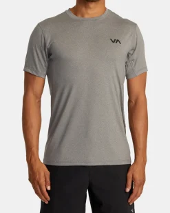RVCA SPORT VENT PERFORMANCE TEE Heather Grey Hot