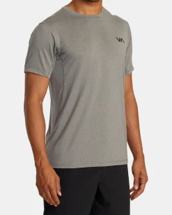 RVCA SPORT VENT PERFORMANCE TEE Heather Grey Hot