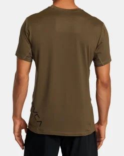 RVCA SPORT VENT PERFORMANCE TEE Mocha Best