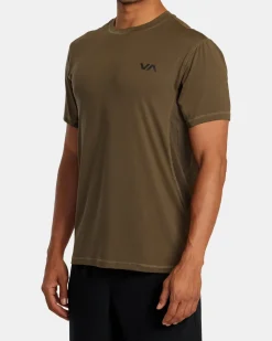 RVCA SPORT VENT PERFORMANCE TEE Mocha Best