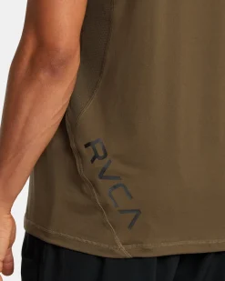 RVCA SPORT VENT PERFORMANCE TEE Mocha Best