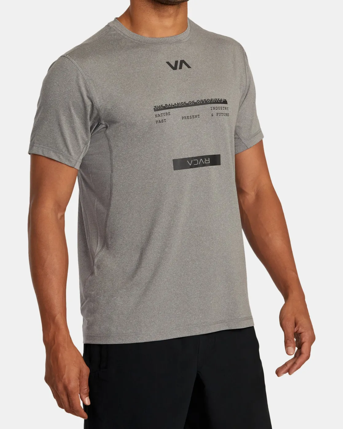 RVCA SPORT VENT TEE Heather Grey New