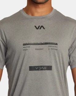 RVCA SPORT VENT TEE Heather Grey New