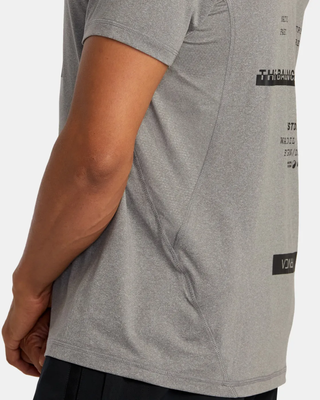 RVCA SPORT VENT TEE Heather Grey New