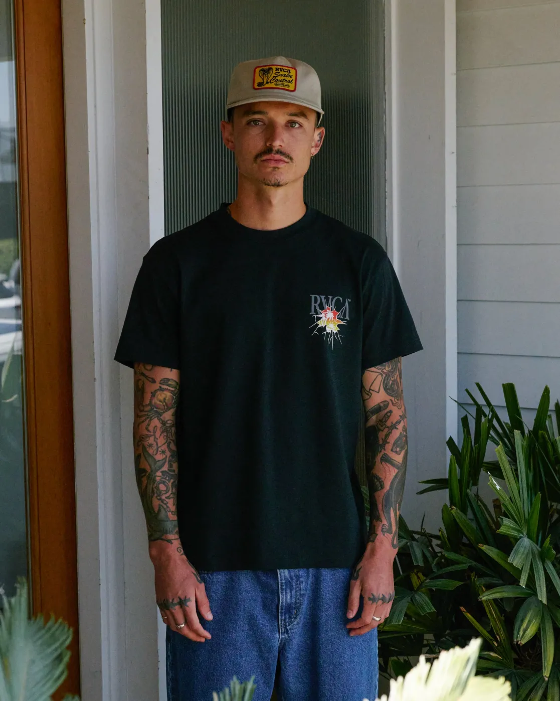 RVCA SPRING BREAK SHORT SLEEVE TEE Black Outlet