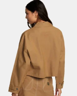 RVCA SPRING SHIFT LONG SLEEVE SHACKET Ermine Discount