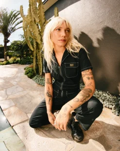 RVCA SPRING SHIFT WORKWEAR JUMPSUIT Black