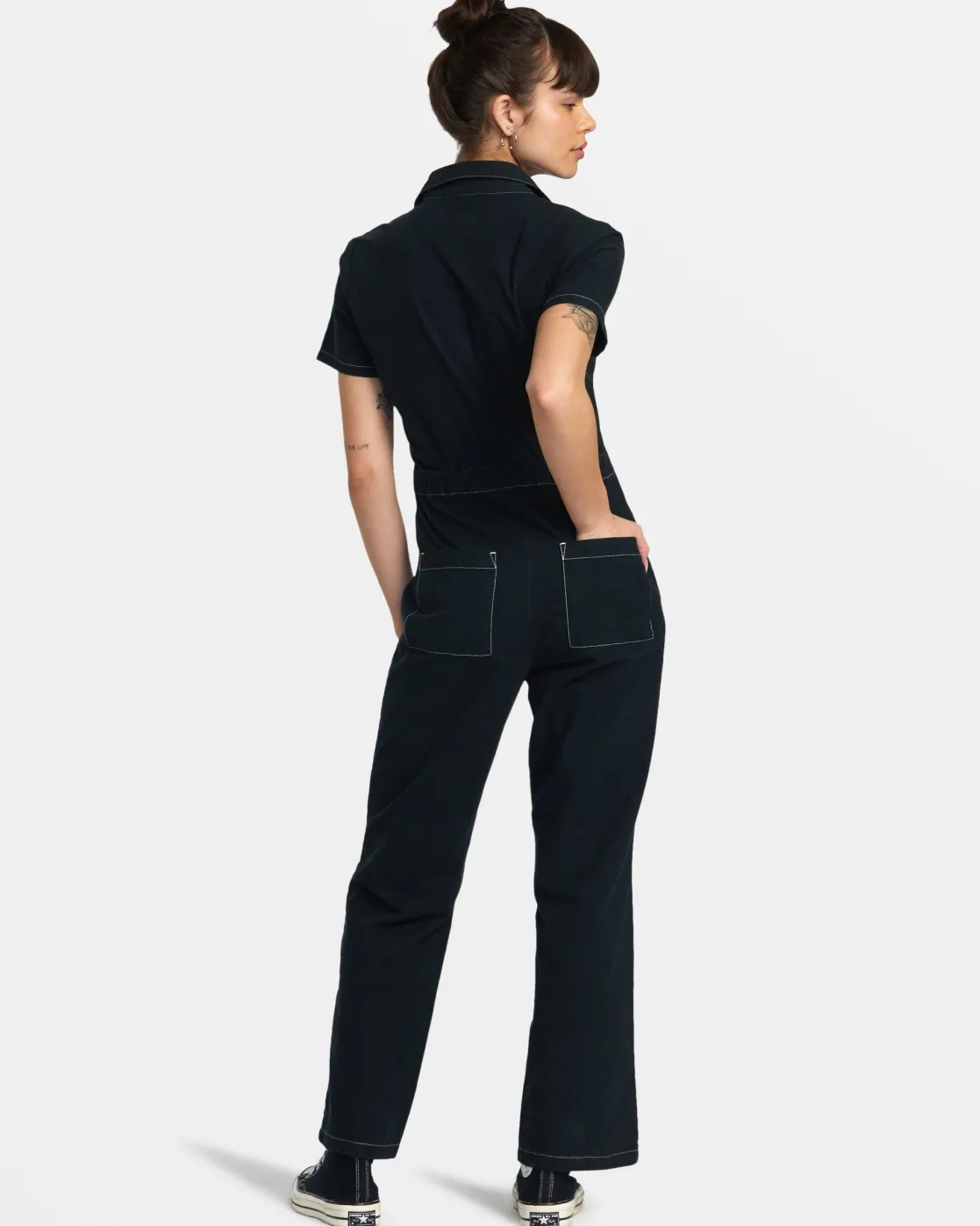 RVCA SPRING SHIFT WORKWEAR JUMPSUIT Black