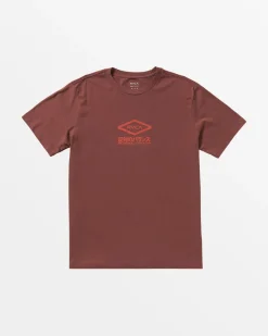 RVCA STACKHOUSE T-SHIRT Red Earth Sale