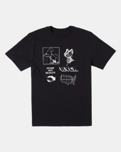 RVCA STAMP OUT TEE Black Clearance