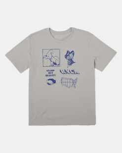 RVCA STAMP OUT TEE Monument Hot