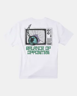 RVCA STATIC CHANNEL TEE White