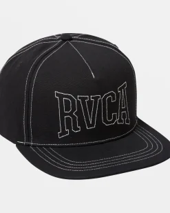 RVCA STITCH SNAPBACK HAT Black New