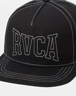 RVCA STITCH SNAPBACK HAT Black New