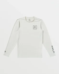 RVCA SURF SHIRT LONG SLEEVE SURF TEE Silver Bleach Online